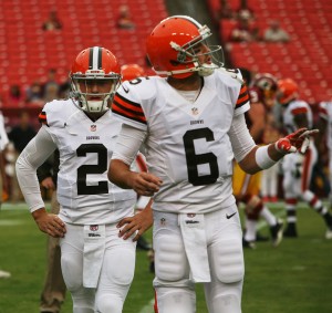 Washington Redskins vs the Cleveland Browns in a preseason game